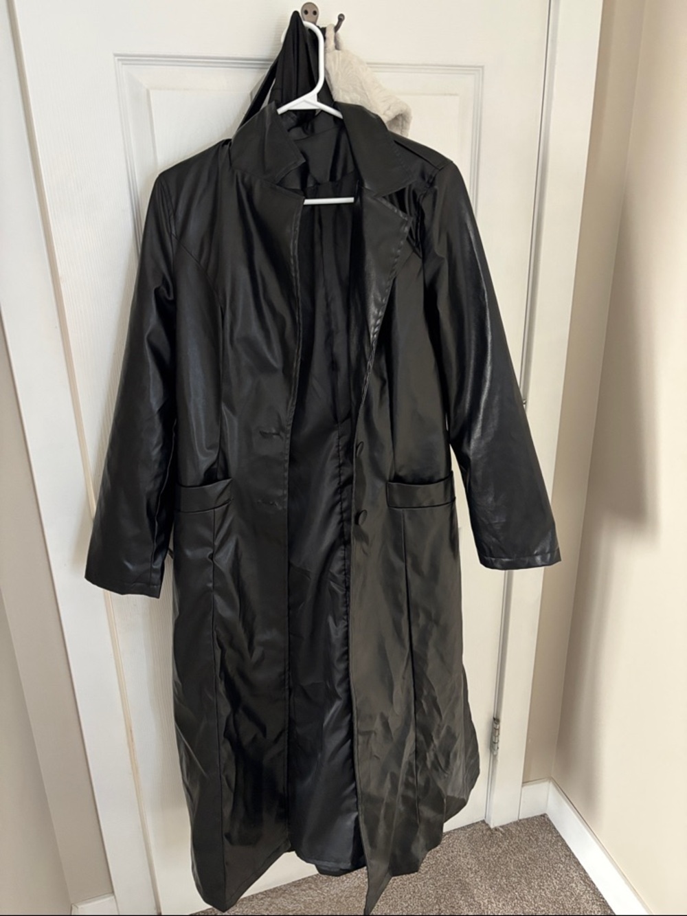 Elegant Black Women's Long Coat